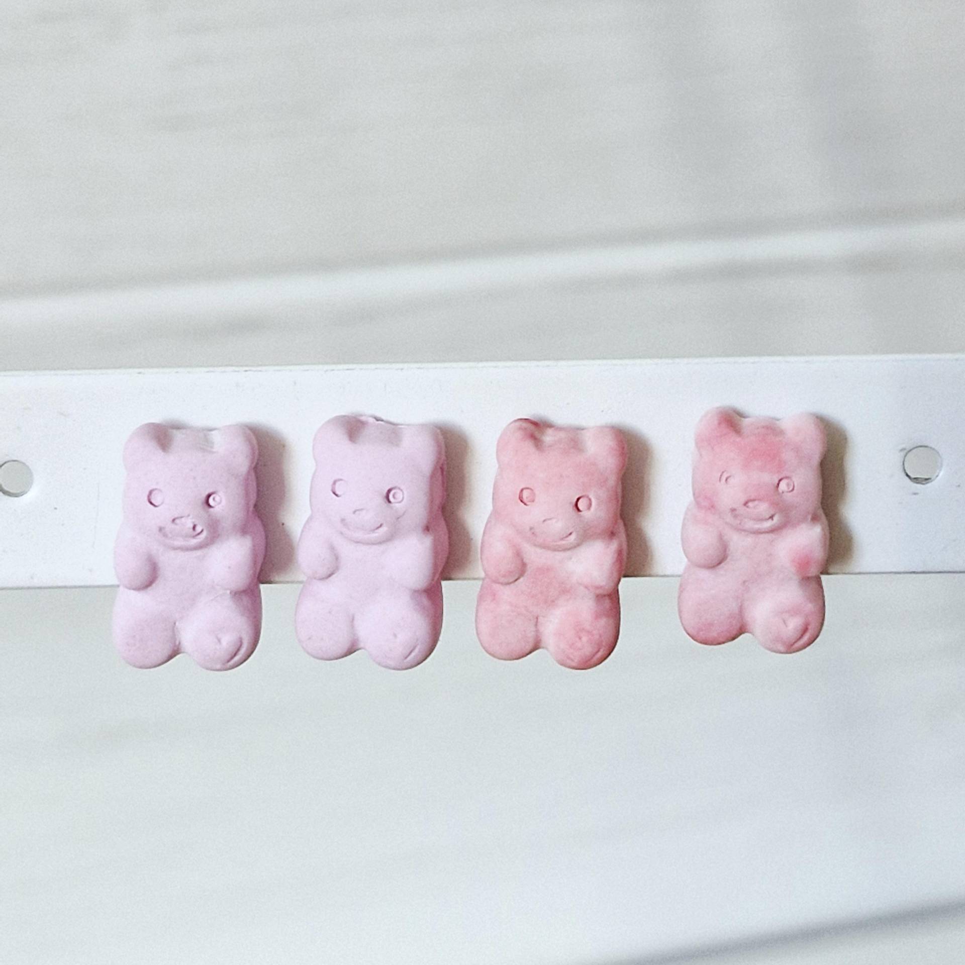 Bärchen-Ohrstecker Handgemacht Aus Keracraft Mit 925 Silbersteckern Süßer Schmuck Für Kinder, Teenies & Erwachsene Verschiedene Farben von silvianas