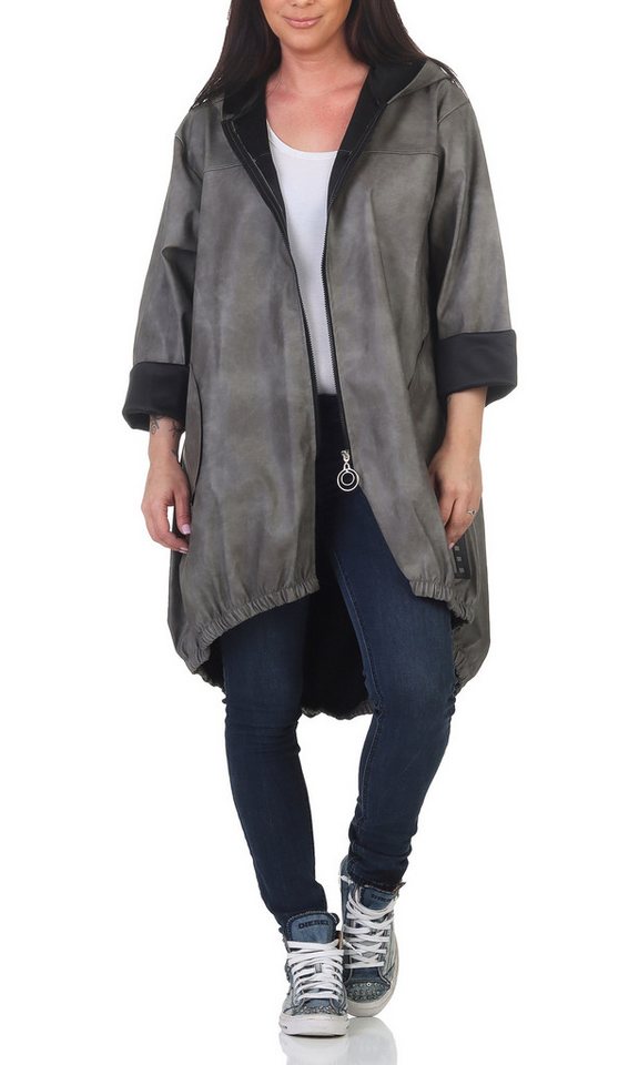 simaranda Regenjacke Damen Jacke 35346 38-42 Grau Unifarben von simaranda