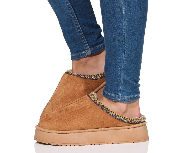 simaranda Damen Hausschuhe 860 38-39 Camel Hausschuh von simaranda