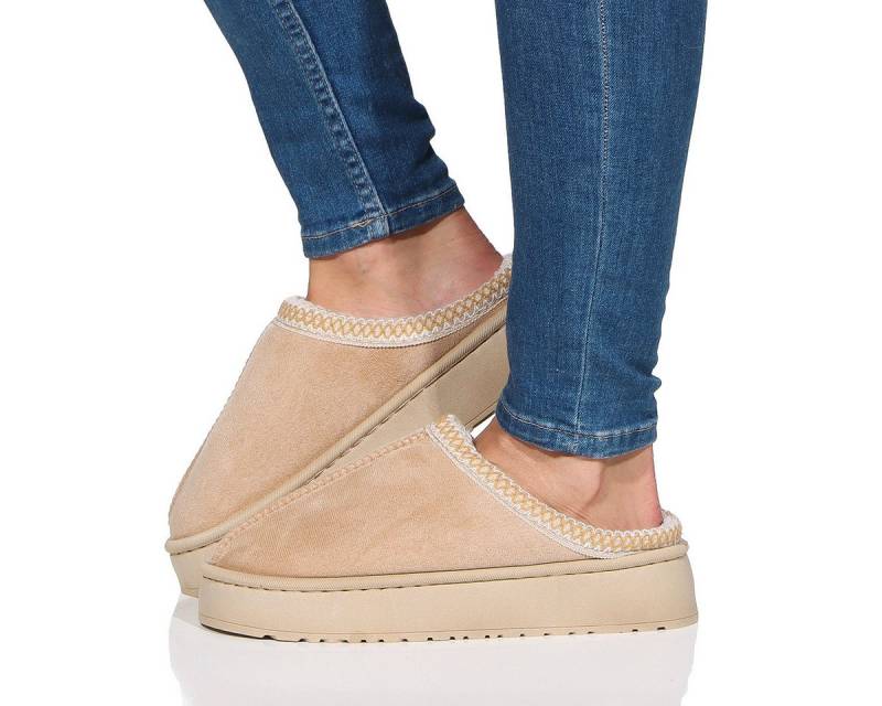 simaranda Damen Hausschuhe 860 40-41 Beige Hausschuh von simaranda