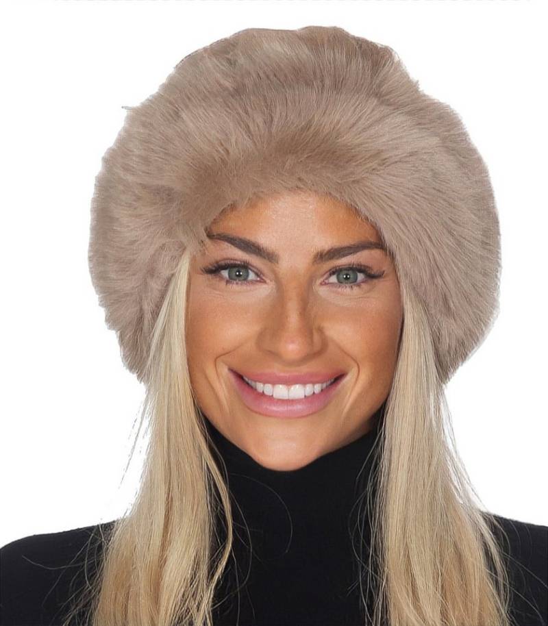 simaranda Fellimitatmützen Damen Mütze 601 Braun von simaranda