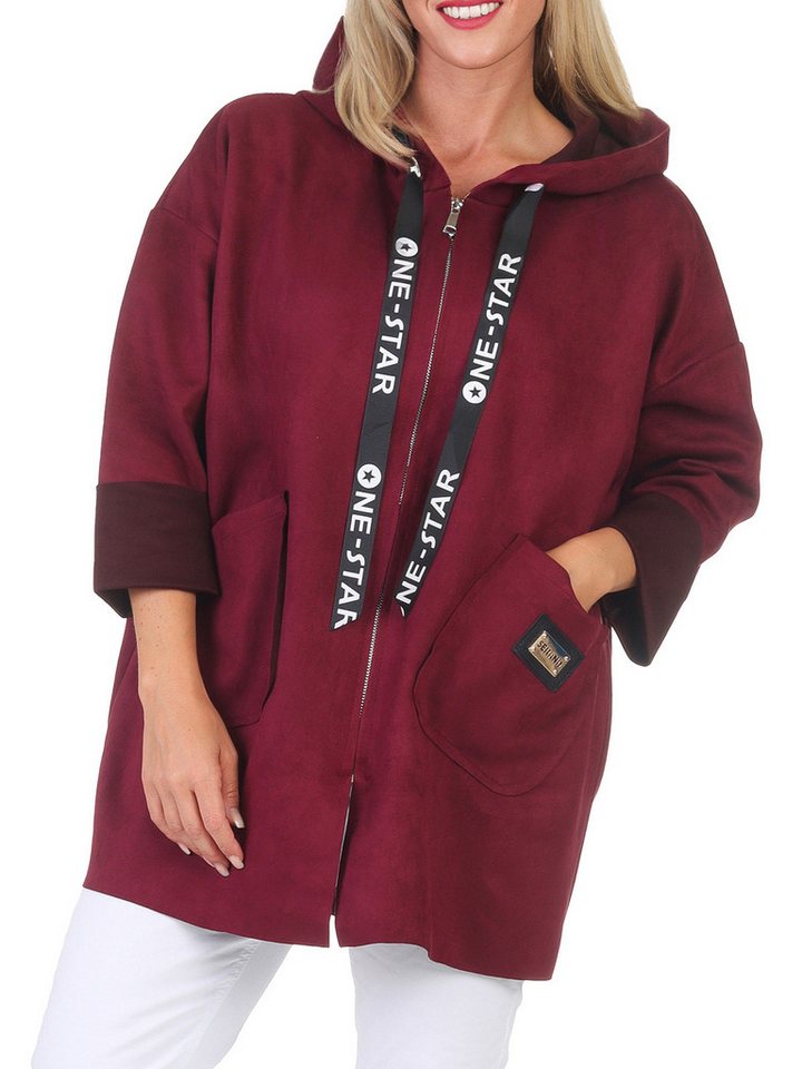 simaranda Kapuzensweatjacke Damen Sweatjacke 5325 36-42 Bordo von simaranda