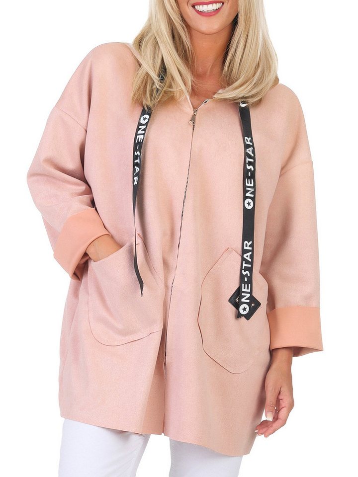 simaranda Kapuzensweatjacke Damen Sweatjacke 5325 36-42 Rosa von simaranda