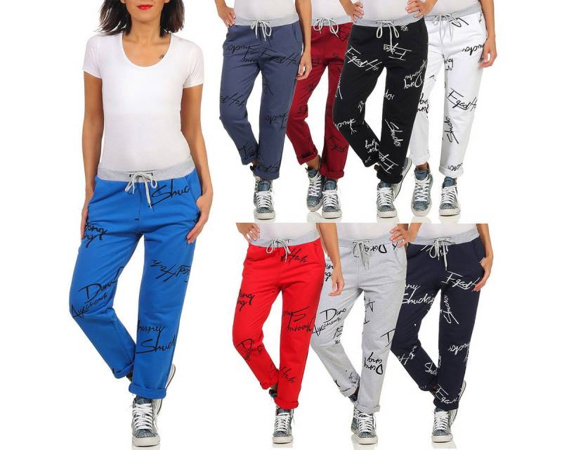 simaranda Jogginghose Damen Jogginghose Schrift 37 Gelb 36-40 von simaranda