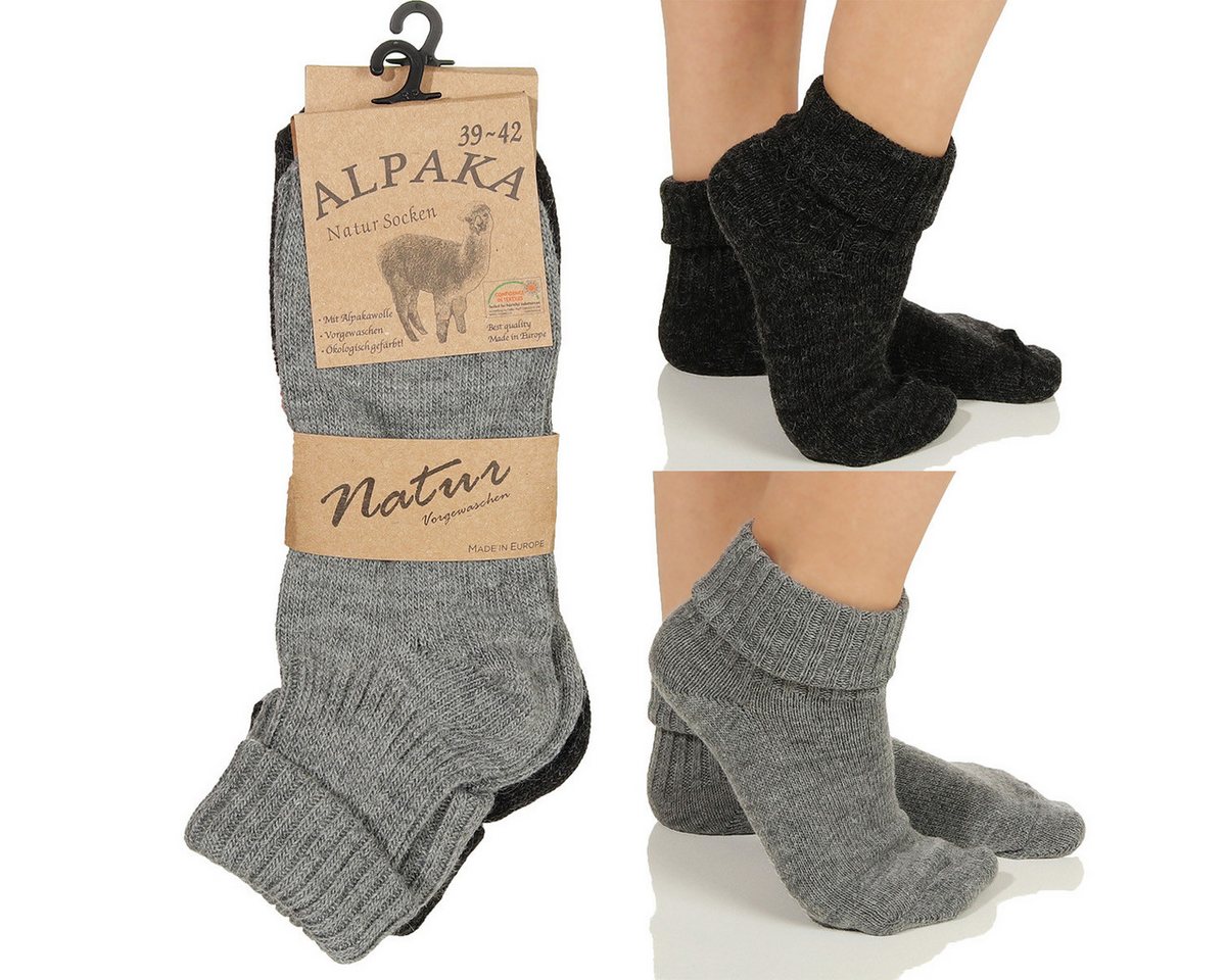 simaranda Kuschelsocken Alpaka Wintersocken 17 Grau / Anthra Umschlag 39-42 von simaranda