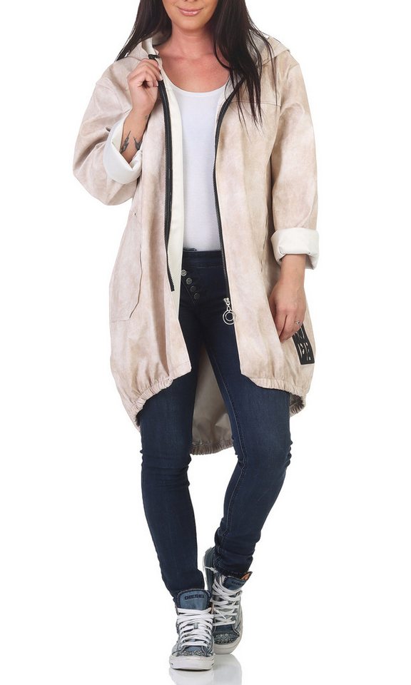 simaranda Regenjacke Damen Jacke 35346 38-42 Beige Unifarben von simaranda