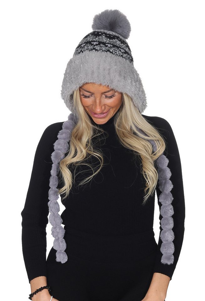 simaranda Strickmütze Damen Mütze 505 Hellgrau von simaranda