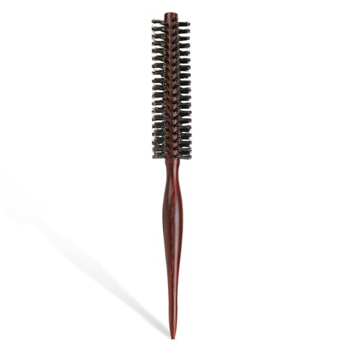 simarro Borsten Rundbürste, Tragbare Haarbürste Rundhaarbürste Wildschweinborsten Rundbürste zum Föhnen Stylen Locken, Roll-Haarbürste Lockenbürste für Frauen Bartbürste für Männer von simarro