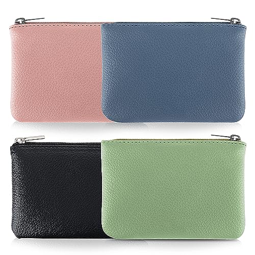 simarro Mini Geldbörse Damen, Mini Echtleder Geldbörse Münzbeutel Klein Portemonnaie Geldbeutel mit Reißverschluss Klein Coin Purse Wallet Münzbörse Kleingeldbörse für Frauen Kinder von simarro