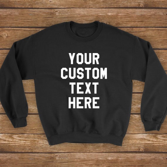 Benutzerdefinierter Text Pullover | Personalisiertes Benutzerdefiniertes T-Shirt, Erstellen Sie Ihr Eigenes Sweatshirt-Pullover Lange Ärmel von simpleeDmaree