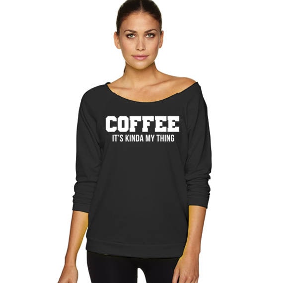 Coffee It's Kind Of My Thing | Koffein-Liebhaber, Lustiger Kaffee-Trinker Geschenk - Damen 3/4-Ärmel Raglan Schulterfrei Coffee It's Kind Of My Thing | Koffein-Liebhaber, Lustiger Kaffee-Trinker Geschenk - Damen 3/4-Ärmel Raglan Schulterfrei von simpleeDmaree