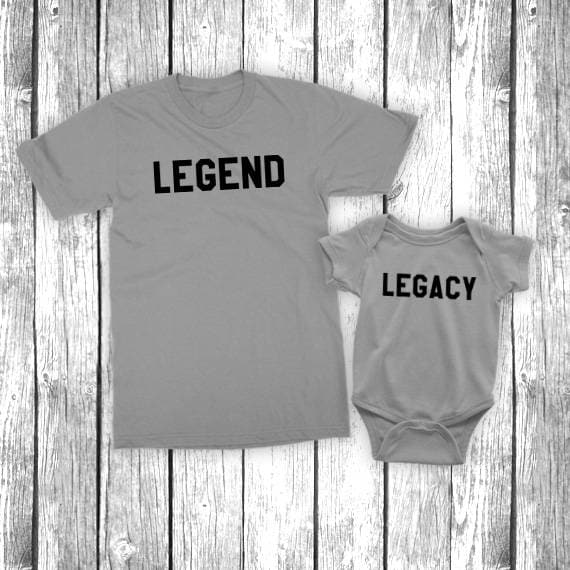 Legend Vermächtnis - Vater Sohn Passendes Shirt-Set Beste Freunde, Papa Und Ich, Babypartygeschenk Unisex Herren Damenhemden von simpleeDmaree