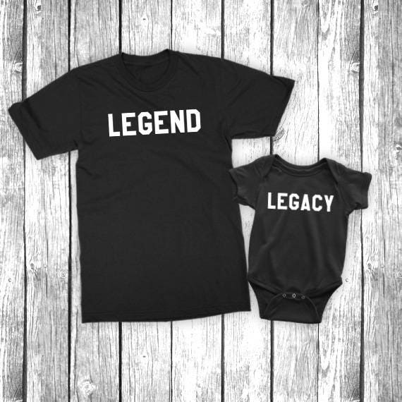 Legend Vermächtnis - Vater Sohn Passendes Shirt-Set Beste Freunde, Papa Und Ich, Babypartygeschenk Unisex Herren Damenhemden von simpleeDmaree
