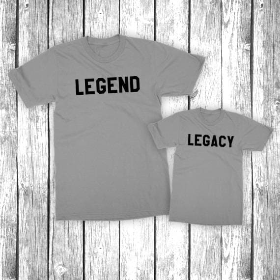 Legend Vermächtnis - Vater Sohn Passendes Shirt-Set Beste Freunde, Papa Und Ich, Babypartygeschenk Unisex Herren Damenhemden von simpleeDmaree