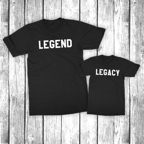 Legend Vermächtnis - Vater Sohn Passendes Shirt-Set Beste Freunde, Papa Und Ich, Babypartygeschenk Unisex Herren Damenhemden von simpleeDmaree