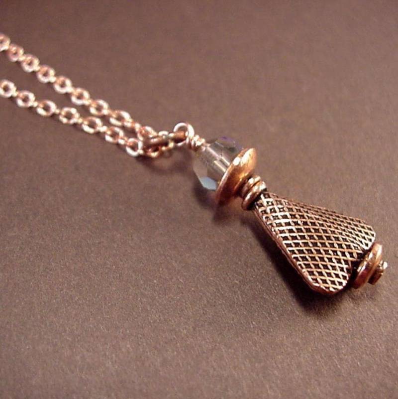 Kupfer Schmuck - Jahrestagsgeschenk Anhänger Halskette Metallschmuck 7 Jahrestag Geschenk 22 von simplegracesjewelry