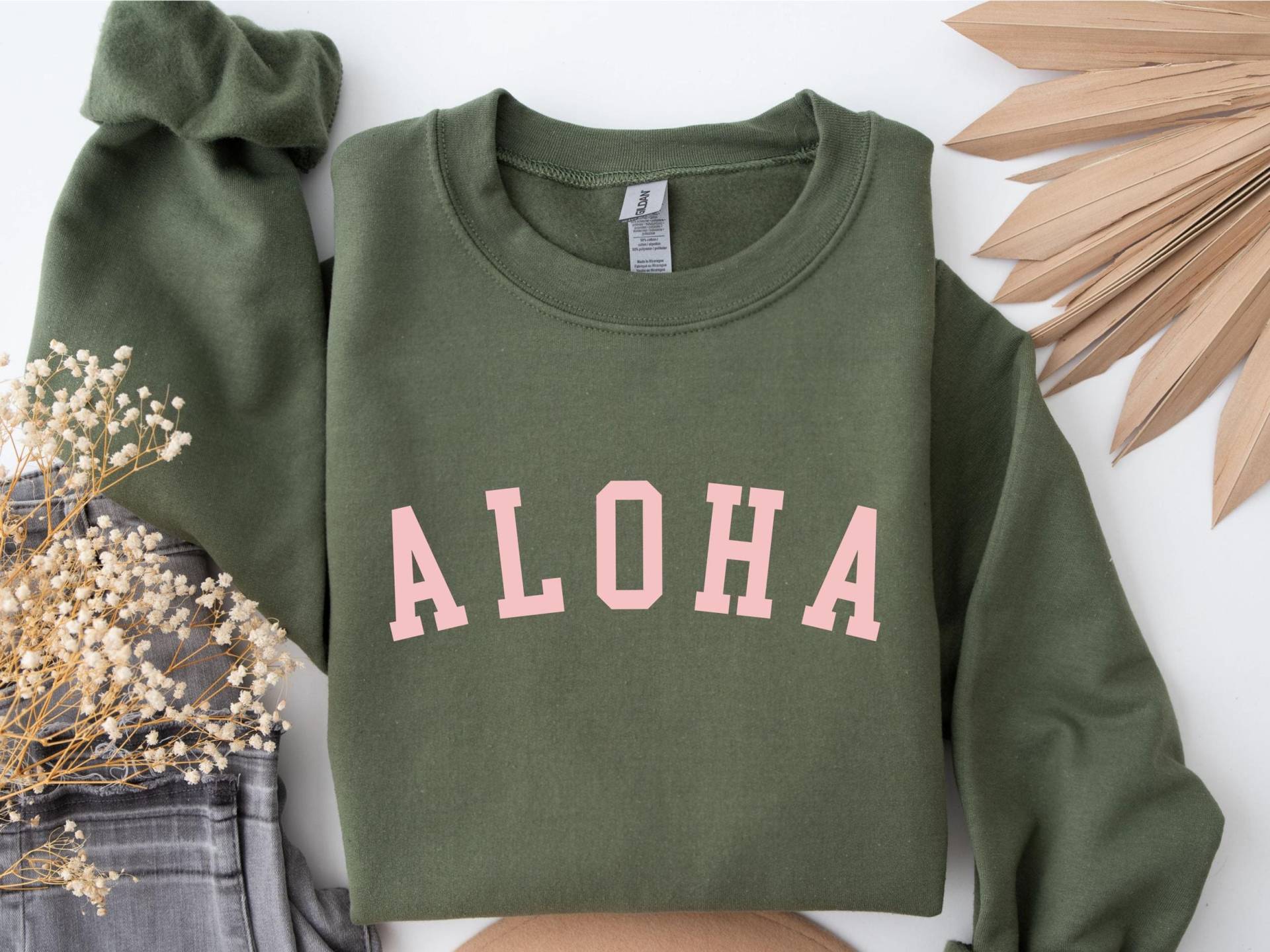 Aloha Sweatshirt, Hawai Sweater, Hallo Pullover, Workout Shirt, Muttertag, Pullover von simplforyou
