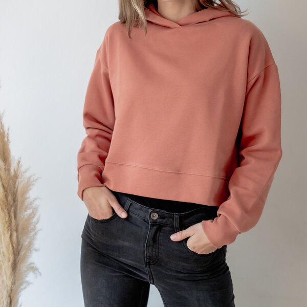 simply love it. Cropped Hoodie aus reiner Bio-Baumwolle von simply love it.