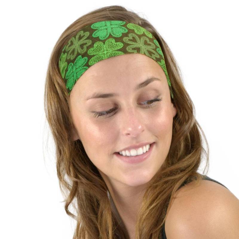 St Patrick's Day Glück Vierblättriges Kleeblatt in Grün Weiches Stirnband Einheitsgröße Damen von simplymarthashop
