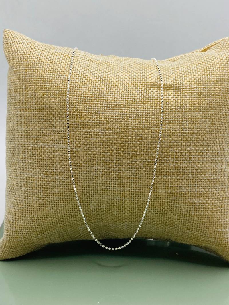 Kugelkette Silberkette 925 Sterlingsilber 0, 8 Mm Facettiert von simplyojewellery
