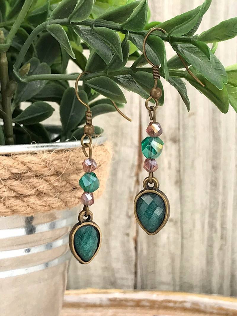 Boho Style Schimmernde Kristall Tear Drop von simplyujewelrydesign