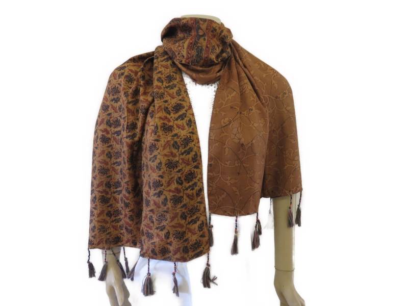 Seiden Schal Zweiseitig Tragbar - Doppelt Genäht 166x48 cm Reine Seide von simsalabimshop