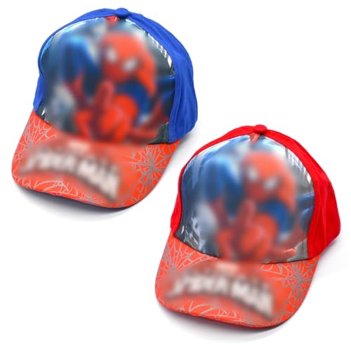 simyron Kinder Cap 2 Stück für Kinder Geschenk für Jungen Mädchen Kappe Baseball Cap Basecap Kinder-Geburtstag Schule Sport （Rot und Blau） von simyron