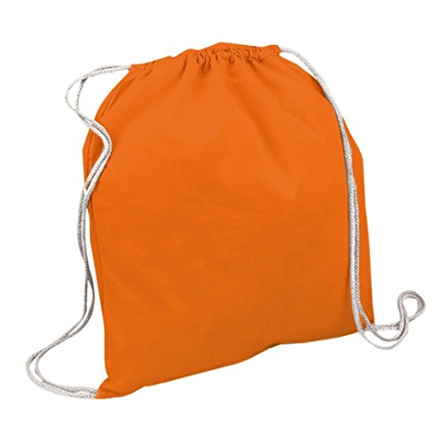 sin4sey 10er Set Baumwollbeutel Turnbeutel Baumwollrucksack Sportbeutel (orange) von sin4sey