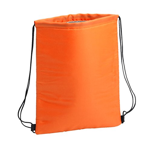 sin4sey 2 x Kühlbeutel Sportbeutel Kühltasche Kühlrucksack Turnbeutel Mit Isolierfolie (orange) von sin4sey