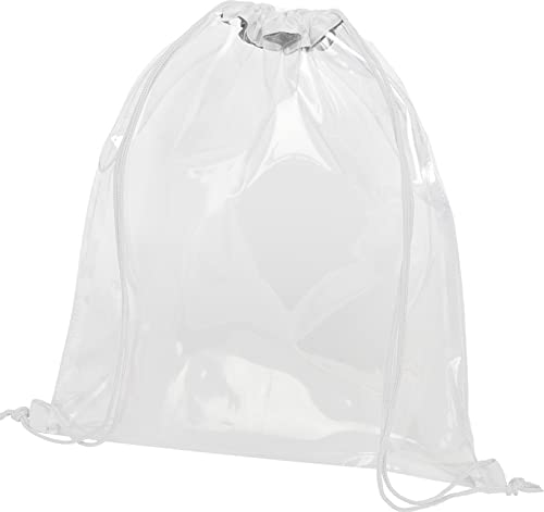 sin4sey Rucksack Sportbeutel transparent mit Kordel Tasche Gymsac (Weiß) von sin4sey