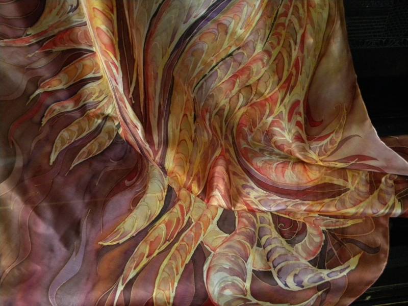 Personalisierter, Handbemalter Seidenschal Xxl Wrap, Einzigartiges Design Personalisierter, Handbemalter Seidenschal Xxl Wrap, Einzigartiges Design von singingscarves