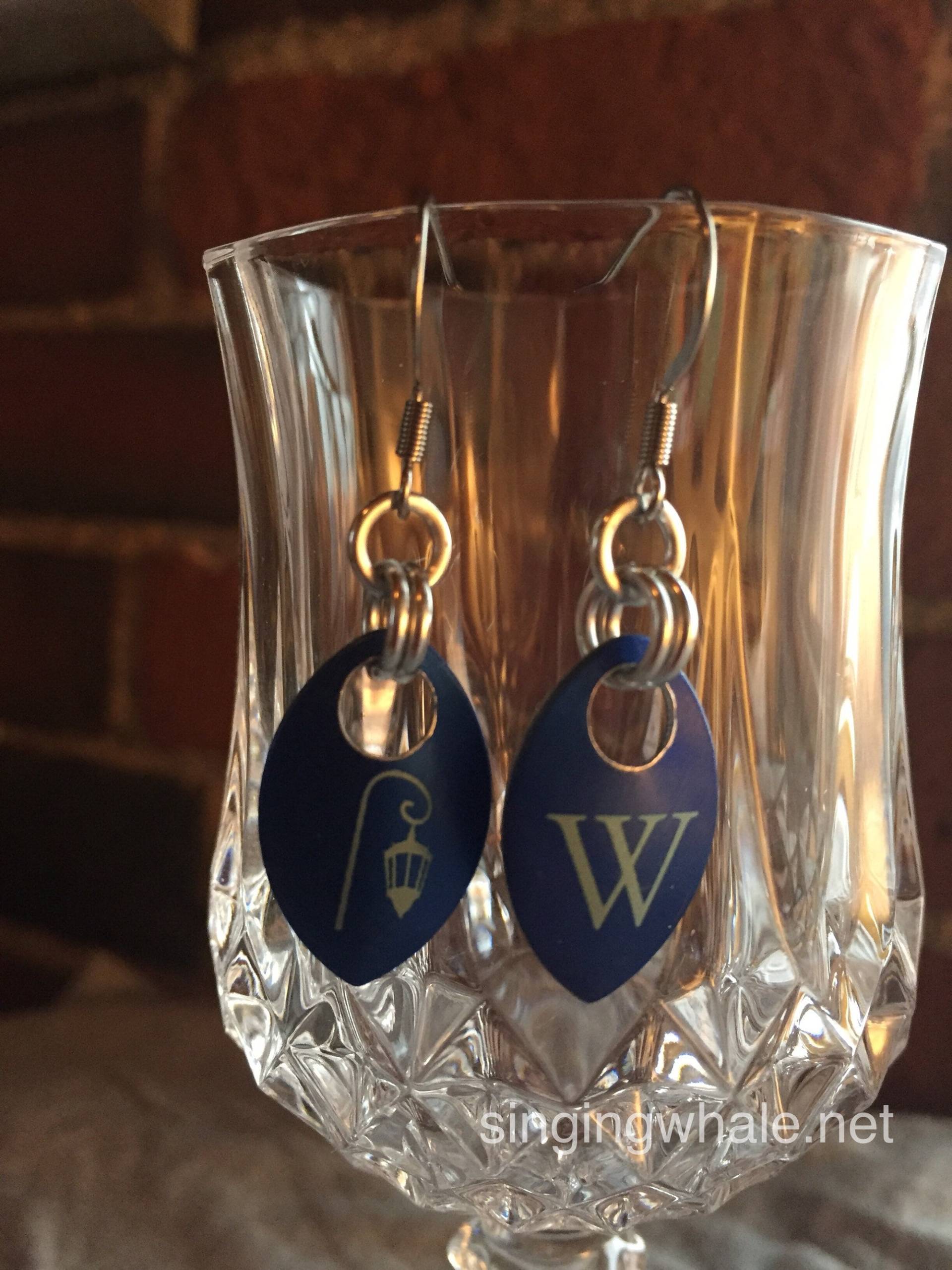 Wellesley College Skala Ohrringe - Blau Wellesley College Skala Ohrringe - Blau von singingwhale