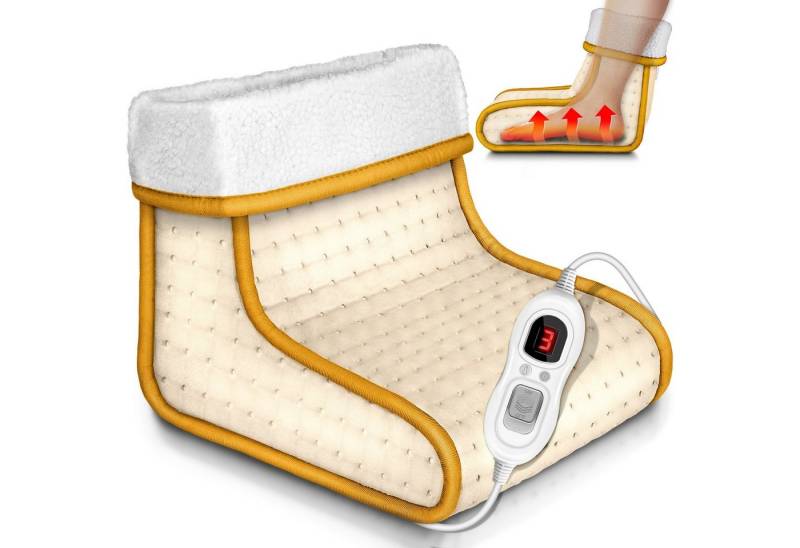 sinnlein Elektrofußwärmer Fußwärmer elektrisch Beige Fußheizung Fußsack elektronisch, 6 Temperaturstufen & Timer, Überhitzungsschutz & Abschaltautomatik sinnlein Elektrofußwärmer Fußwärmer elektrisch Beige Fußheizung Fußsack elektronisch, 6 Temperaturstufen & Timer, Überhitzungsschutz & Abschaltautomatik von sinnlein