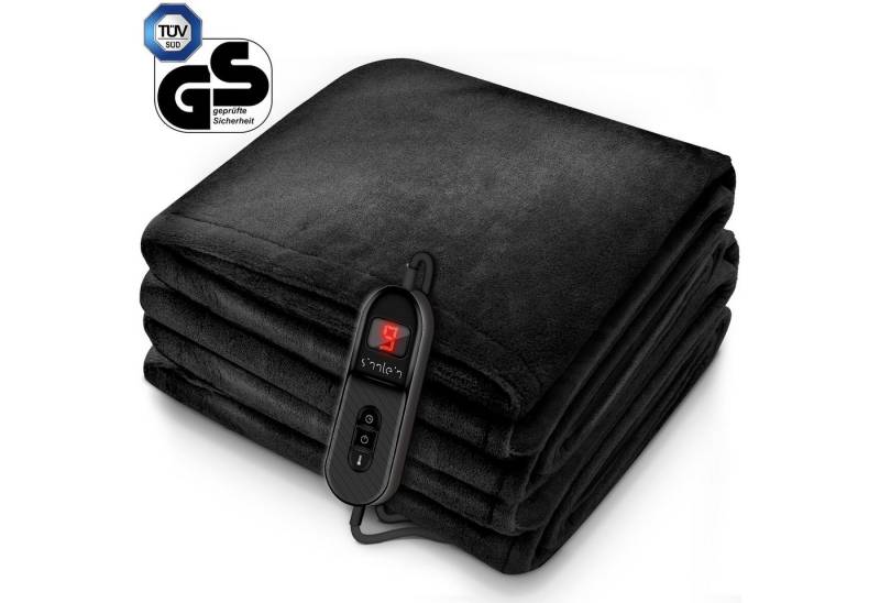 sinnlein Heizdecke Heizdecke elektrisch Wärmeunterbett XXL Wärmedecke Abschaltautomatik, Heizdecke aus Plüsch, waschbar bis 40°C, Digitalanzeige von sinnlein