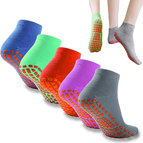 Rutschfeste Socken, 5 Paar Frauen und Männer yoga socken, Pilates-Socken, für Yoga, Pilates, Ballet, Aerobic und Fitness-Training von sinzau