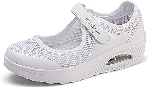 Damen Outdoor Fitnessschuhe Atmungsaktive Mesh Schuhe Sport Slipper mit Klettverschluss Sportschuhe Sneaker Turnschuhe Laufschuhe Pumps von Hotcham