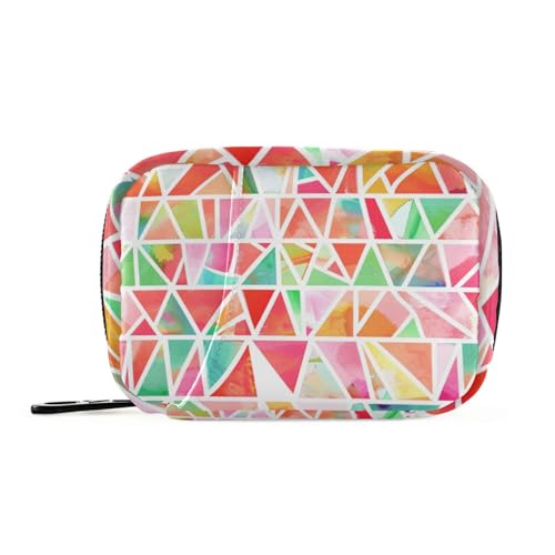 A von farbigen Dreiecken, Pillen-Organizer mit abnehmbaren Fächern, praktischer, kleiner Pillen-Organizer A von farbigen Dreiecken, Pillen-Organizer mit abnehmbaren Fächern, praktischer, kleiner Pillen-Organizer von siphylline