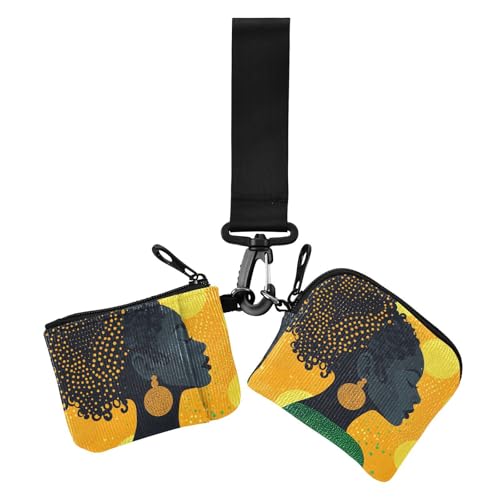 Afrikanische Beuaty Dots Damen Münztaschen Kartenhalter Dünn Flach Geld Organizer mit Schlüsselanhänger für Frauen 2 Stück Afrikanische Beuaty Dots Damen Münztaschen Kartenhalter Dünn Flach Geld Organizer mit Schlüsselanhänger für Frauen 2 Stück von siphylline