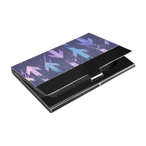 Arrows Slim Visitenkartenetui mit Kreditkartenetui aus Leder und Edelstahl für Damen oder Herren von siphylline