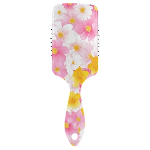 Beauty Spring Flowers Pfirsichblüte niedliche Bürste für dickes Haar, Damen-Massagebürste zum Föhnen mit ergonomischem Griff, Cepillo para definir rizos von siphylline