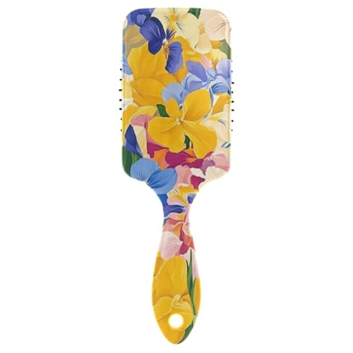 Beauty Spring Flowers Tennessee Iris glatte Bürste für langes Haar, Damen, nasses und trockenes Haar mit ergonomischem Griff, Cepillo Anti-Frizz para cabello Beauty Spring Flowers Tennessee Iris glatte Bürste für langes Haar, Damen, nasses und trockenes Haar mit ergonomischem Griff, Cepillo Anti-Frizz para cabello von siphylline