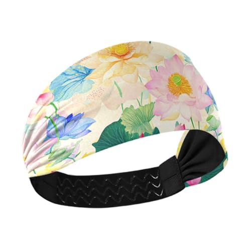 Blumenschönheit, Sommerblumen, rutschfest, bequeme Stirnbänder für Damen, elastische Haarbänder für Damenhaar, zum Radfahren, für den täglichen Gebrauch, Fitnessstudio, Tennis von siphylline
