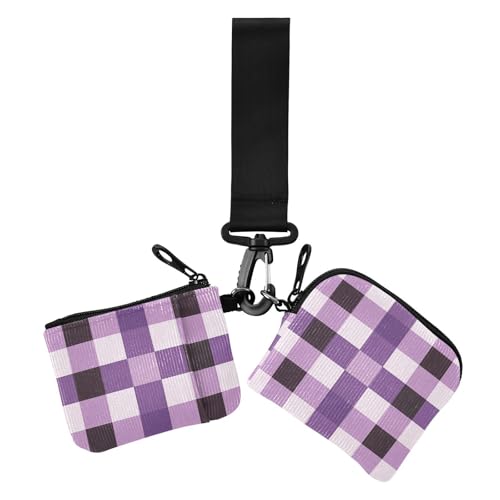 Buffalo Plaid Checkere Purple Lilac Dual Wristlet Wallets for Women Small Portable Zipper Coin Purse Wallet with Keychain for Daily Use 2 Packs Buffalo Plaid Checkere Purple Lilac Dual Wristlet Wallets for Women Small Portable Zipper Coin Purse Wallet with Keychain for Daily Use 2 Packs von siphylline