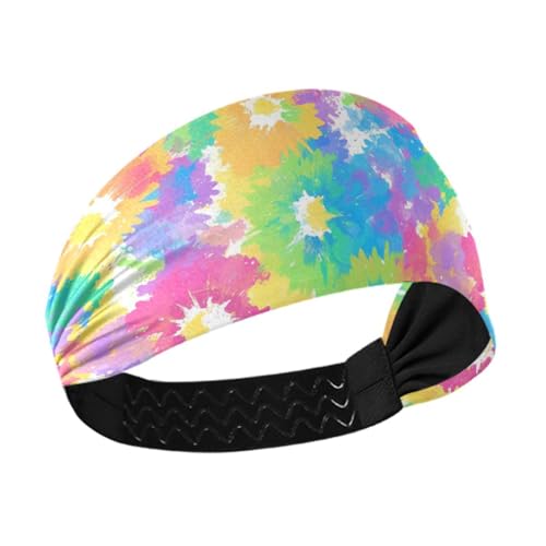 Bunte Krawattenform mit Blumen, rutschfest, modische Haarbänder, dehnbare Haarbänder für Damenhaar, zum Wandern, Laufen, Radfahren, Workouts von siphylline