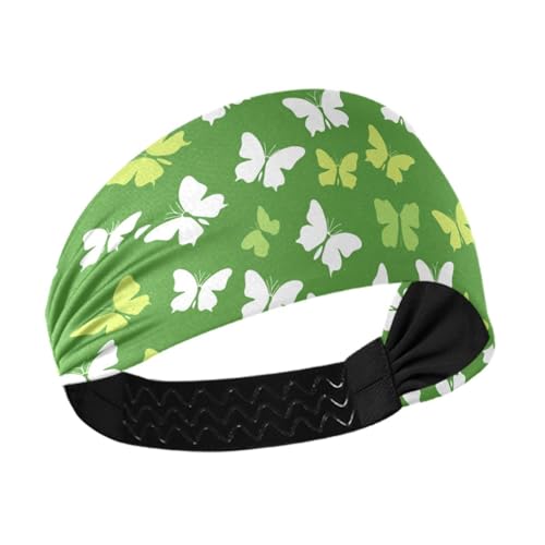 Butterflies St Baseball-Stirnband, rutschfest, dehnbar, breite Stirnbänder für Damenhaar, zum Tennis, Waschen, Gesicht, Tennis, Volleyball von siphylline
