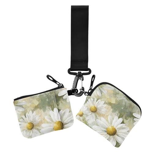 Daisy Beauty Damen Dual Wallet Visitenkartenetuis Sommer Blumen Dünn Flach Wristlet Wallet Schlüsselhalter mit Schlüsselanhänger für Frauen 2 Packungen Daisy Beauty Damen Dual Wallet Visitenkartenetuis Sommer Blumen Dünn Flach Wristlet Wallet Schlüsselhalter mit Schlüsselanhänger für Frauen 2 Packungen von siphylline