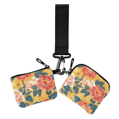 Dense Flowers Damen Kartenetuis Kleingeldhalter Schlanker abnehmbarer Kartengeldhalter mit Schlüsselanhänger für den täglichen Gebrauch, 2 Packungen Dense Flowers Damen Kartenetuis Kleingeldhalter Schlanker abnehmbarer Kartengeldhalter mit Schlüsselanhänger für den täglichen Gebrauch, 2 Packungen von siphylline