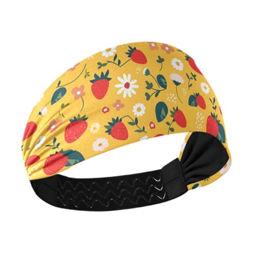 Einfaches, minimalistisches Haarband für Damen, Pfirsich-Erdbeeren, kühlend, elastische Haarbänder für Volleyball, den täglichen Gebrauch, athletisch, Sport, Laufen von siphylline