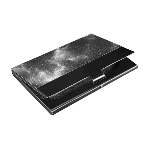 Fog Black Mystery Slim Visitenkartenhalter mit Leder- und Edelstahlfach für Damen oder Herren von siphylline