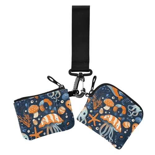 Fun Under The Sea Halloween Damen Münzgeldbörsen Kartenetuis Minimalistische Reißverschluss-Geldbörse Geldbörse mit Reißverschluss Münzfach für Frauen 2 Packungen Fun Under The Sea Halloween Damen Münzgeldbörsen Kartenetuis Minimalistische Reißverschluss-Geldbörse Geldbörse mit Reißverschluss Münzfach für Frauen 2 Packungen von siphylline